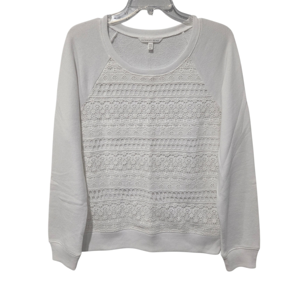 Victoria's Secret Crochet Front Knit Sweatshirt